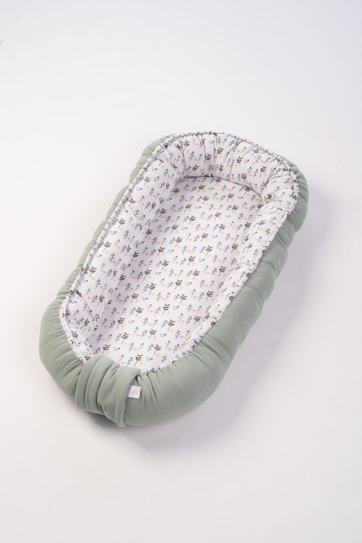 Babynest Waldtiere weißgrün