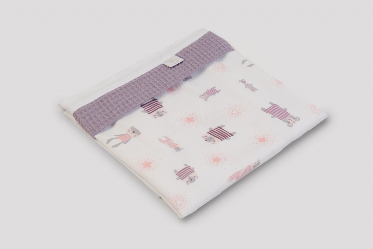 Bettwäsche 80x80 Pyjamabär flieder