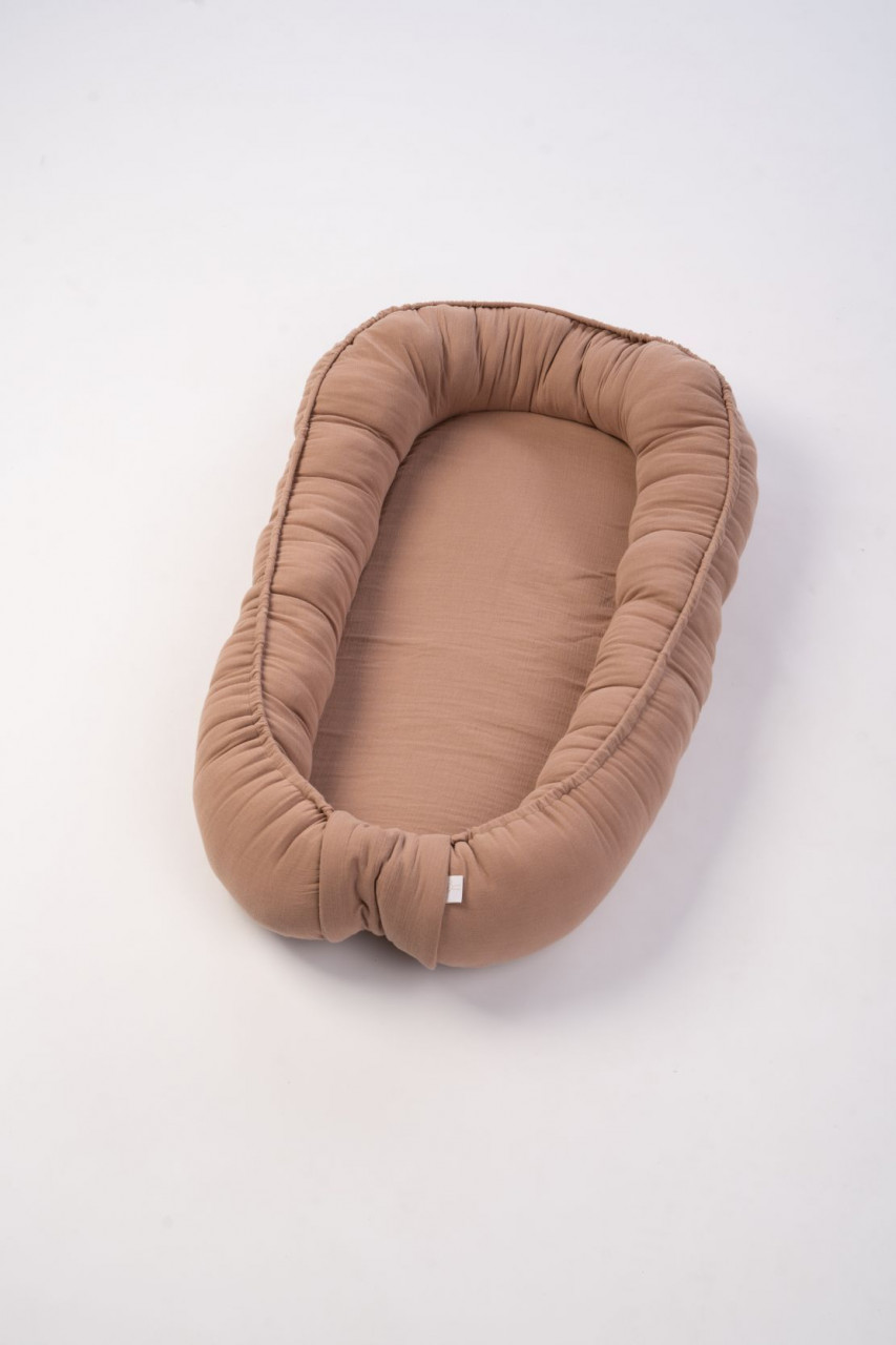 Babynest Musselin, nougat