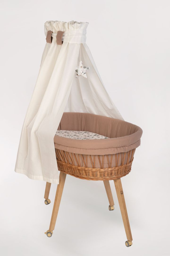 Babybett Lounge natur, mini Safari nougat