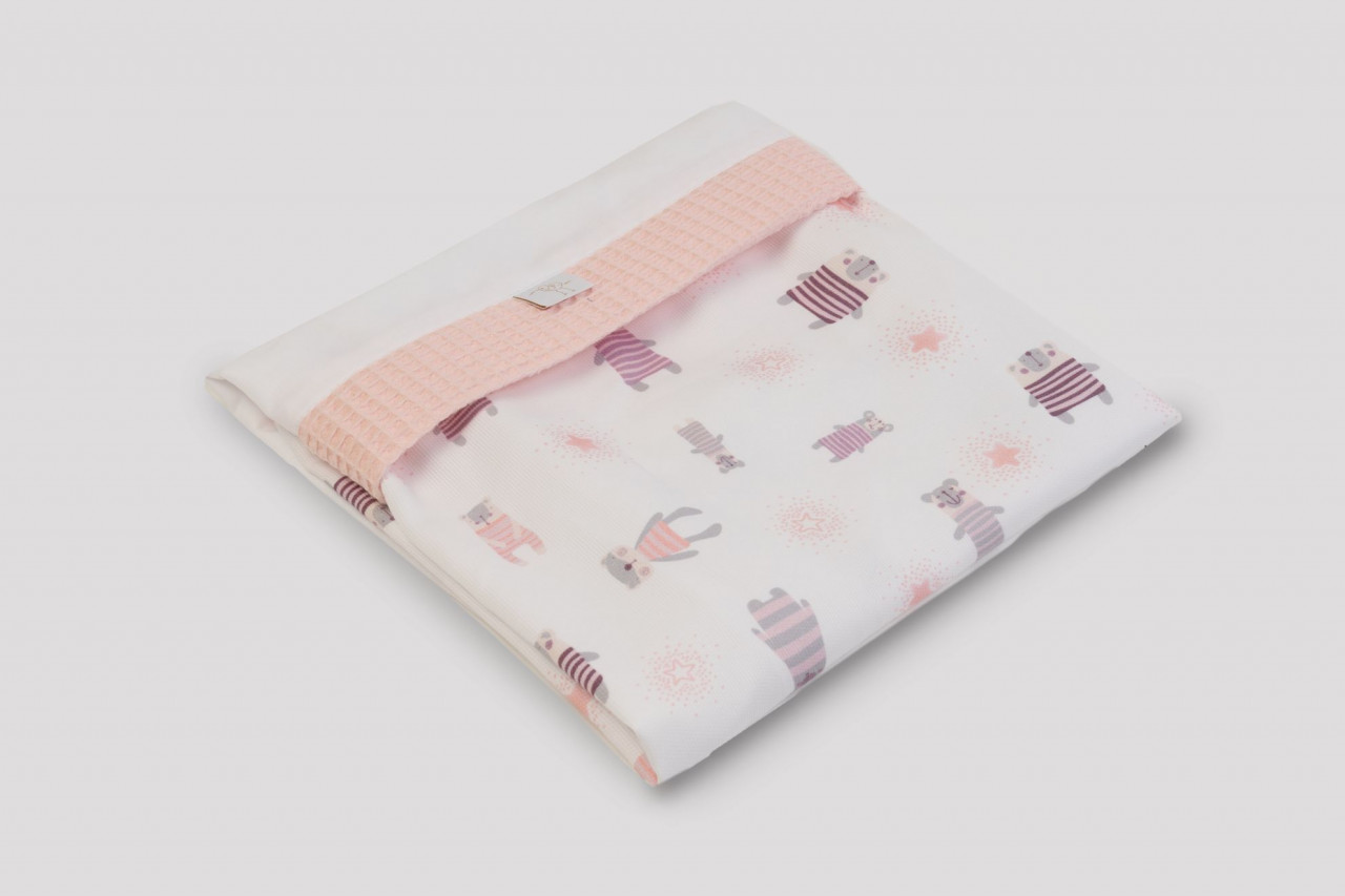 Bettwäsche 80x80 Pyjamabär rosa