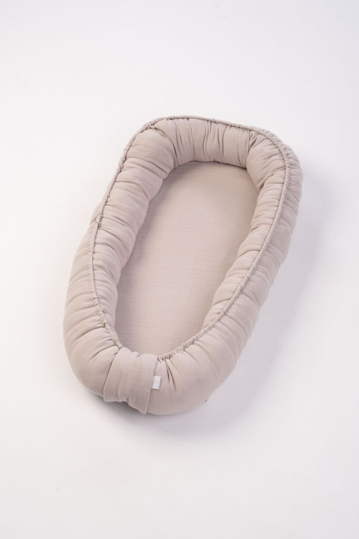 Babynest Musselin, taupe