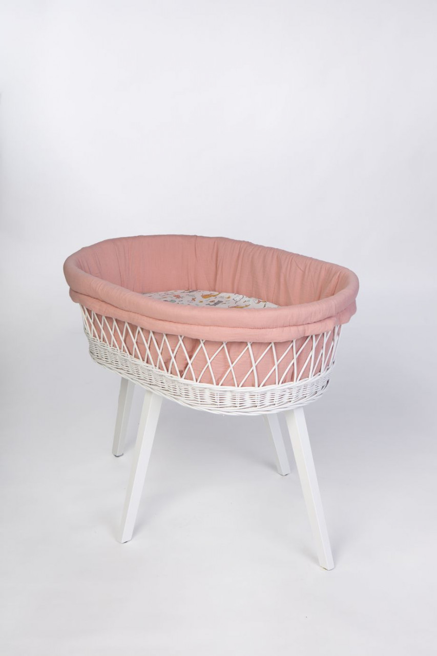 Babybett Lounge weiß, Meerestiere rosa