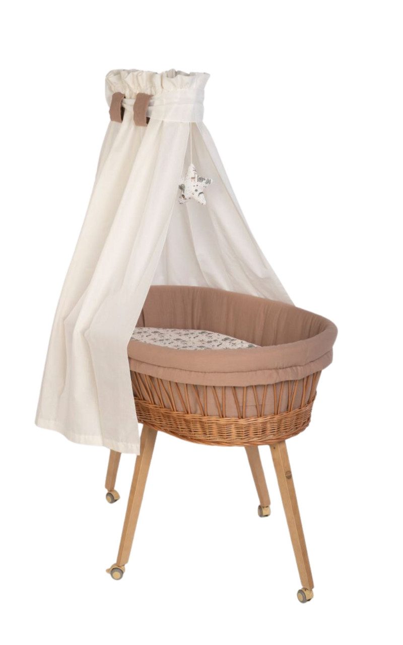 Babybett Lounge natur, mini Safari nougat