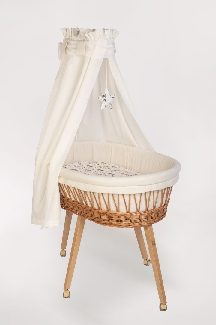 Babybett Lounge natur, mini Safari creme