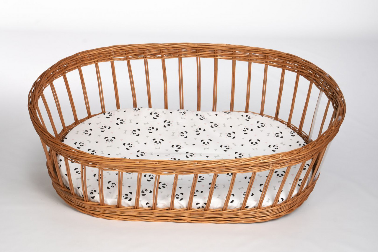 Spannbetttuch oval Pandabär