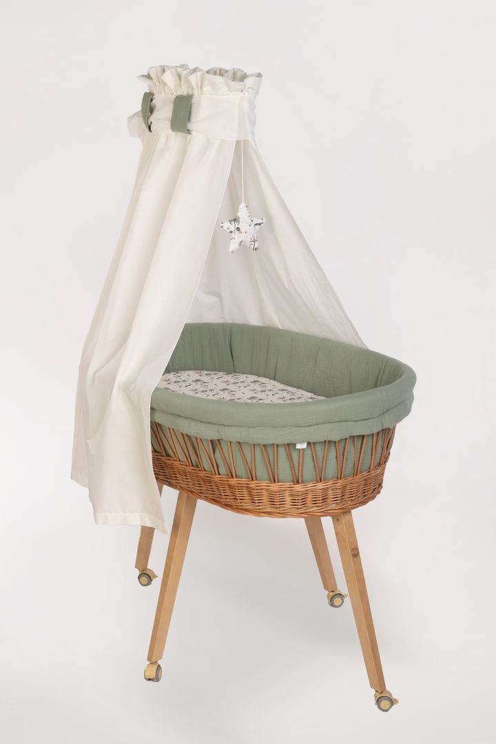 Babybett Lounge natur, mini Safari khaki