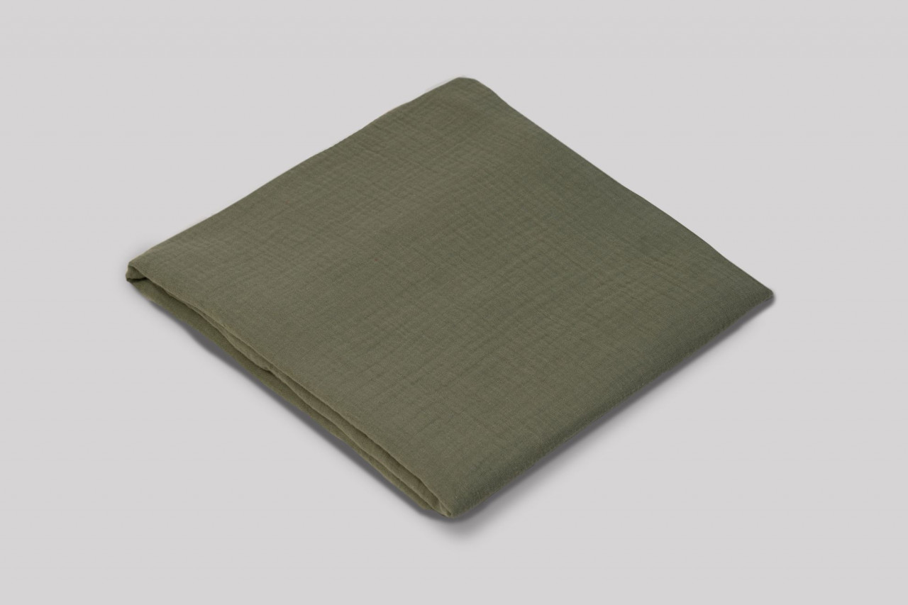 Bettwäsche 80x80 Musselin khaki