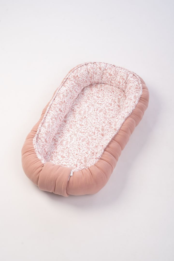 Babynest Flora, Fauna & Pünktchen rosa
